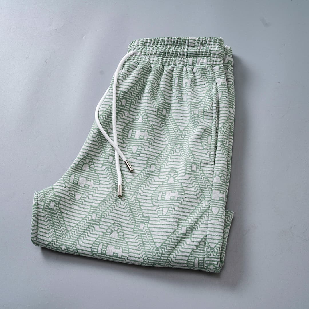 Shorts Casablanca Jacquard Listrado - Verde Claro foto 14