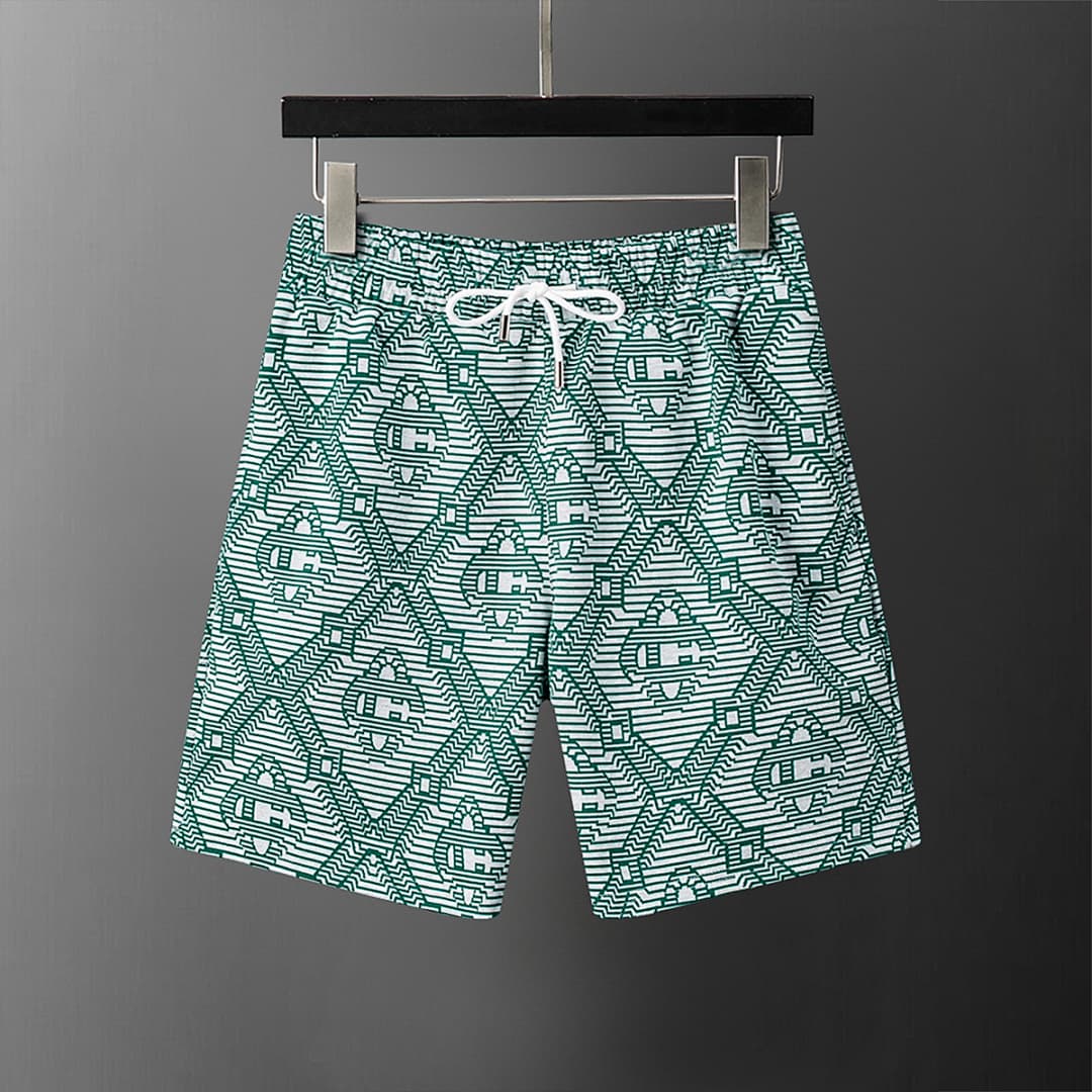 Shorts Casablanca Jacquard Listrado - Verde foto 01