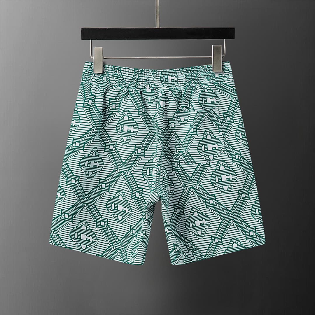 Shorts Casablanca Jacquard Listrado - Verde foto 02