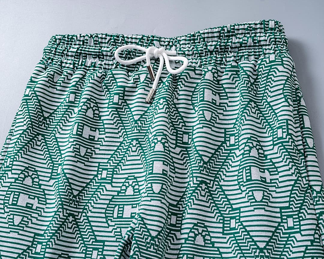 Shorts Casablanca Jacquard Listrado - Verde foto 03
