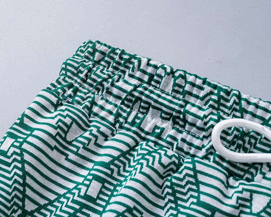 Shorts Casablanca Jacquard Listrado - Verde foto 05