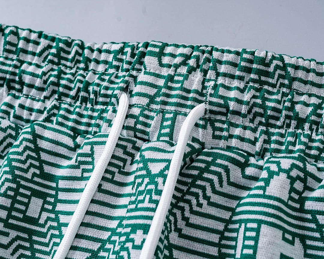 Shorts Casablanca Jacquard Listrado - Verde foto 07