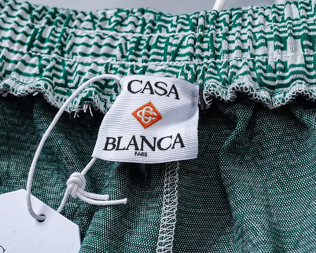 Shorts Casablanca Jacquard Listrado - Verde foto 12
