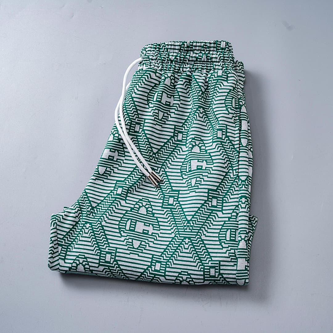 Shorts Casablanca Jacquard Listrado - Verde foto 14
