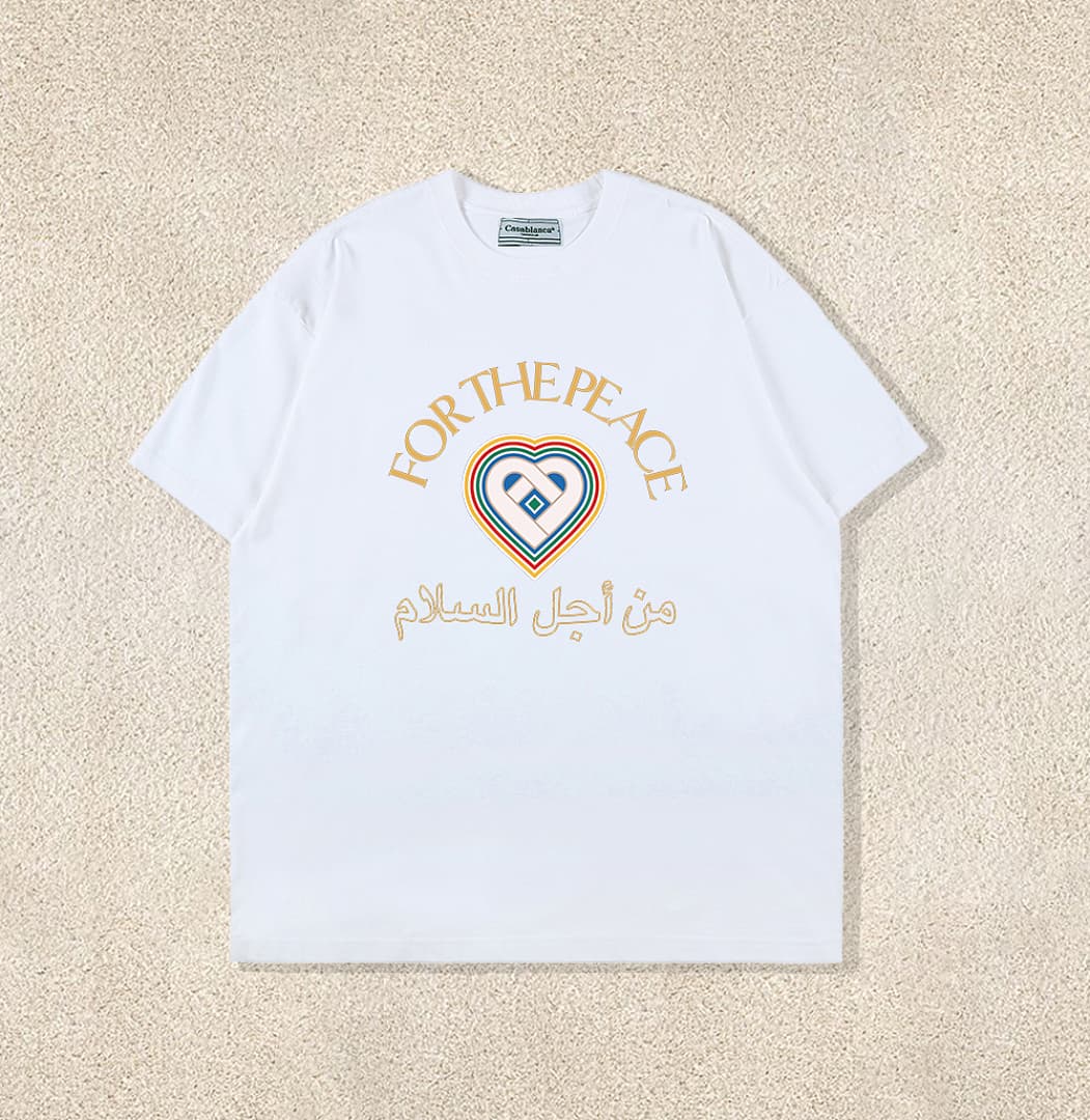 T-Shirt Casablanca For The Peace - Preto foto 02