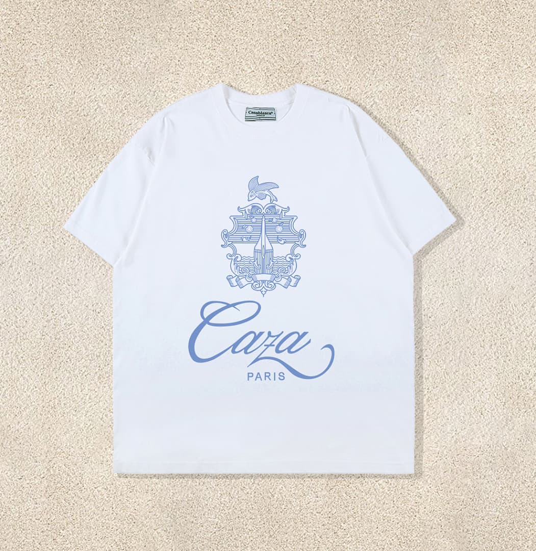 T-Shirt Casablanca Caza Paris - Preto foto 02