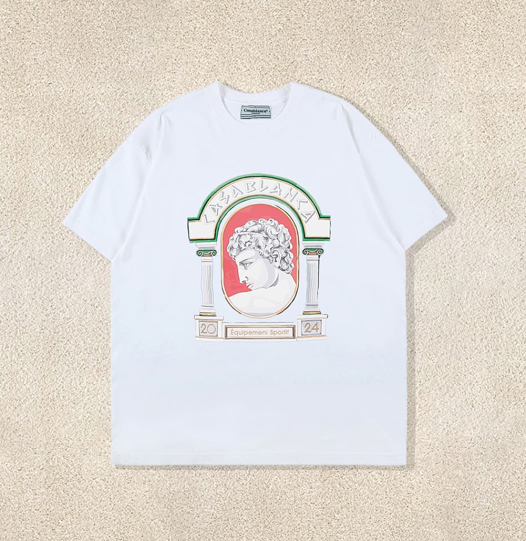 T-Shirt Casablanca Busto Clássico - Branco foto 01