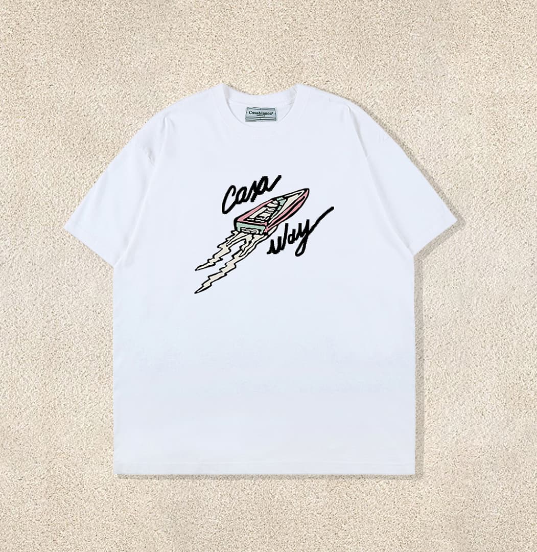 T-Shirt Casablanca Cara Way - Preto foto 02