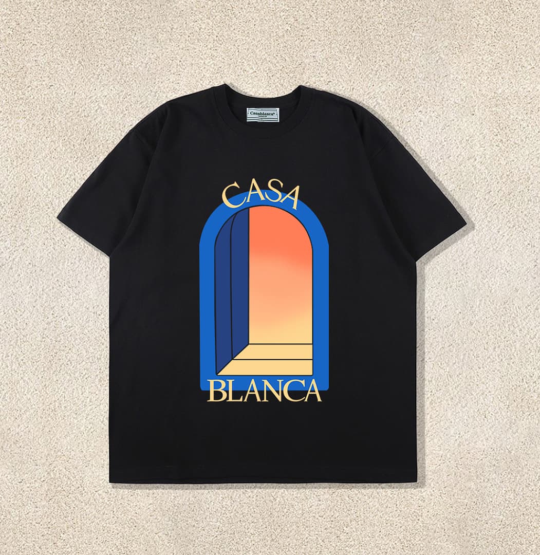 T-Shirt Casablanca Casa Blanca Portal - Preto foto 02