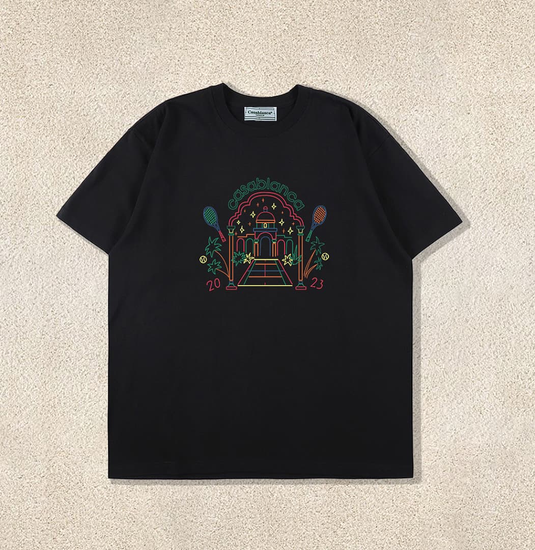 T-Shirt Casablanca Neon Palácio - Preto foto 01