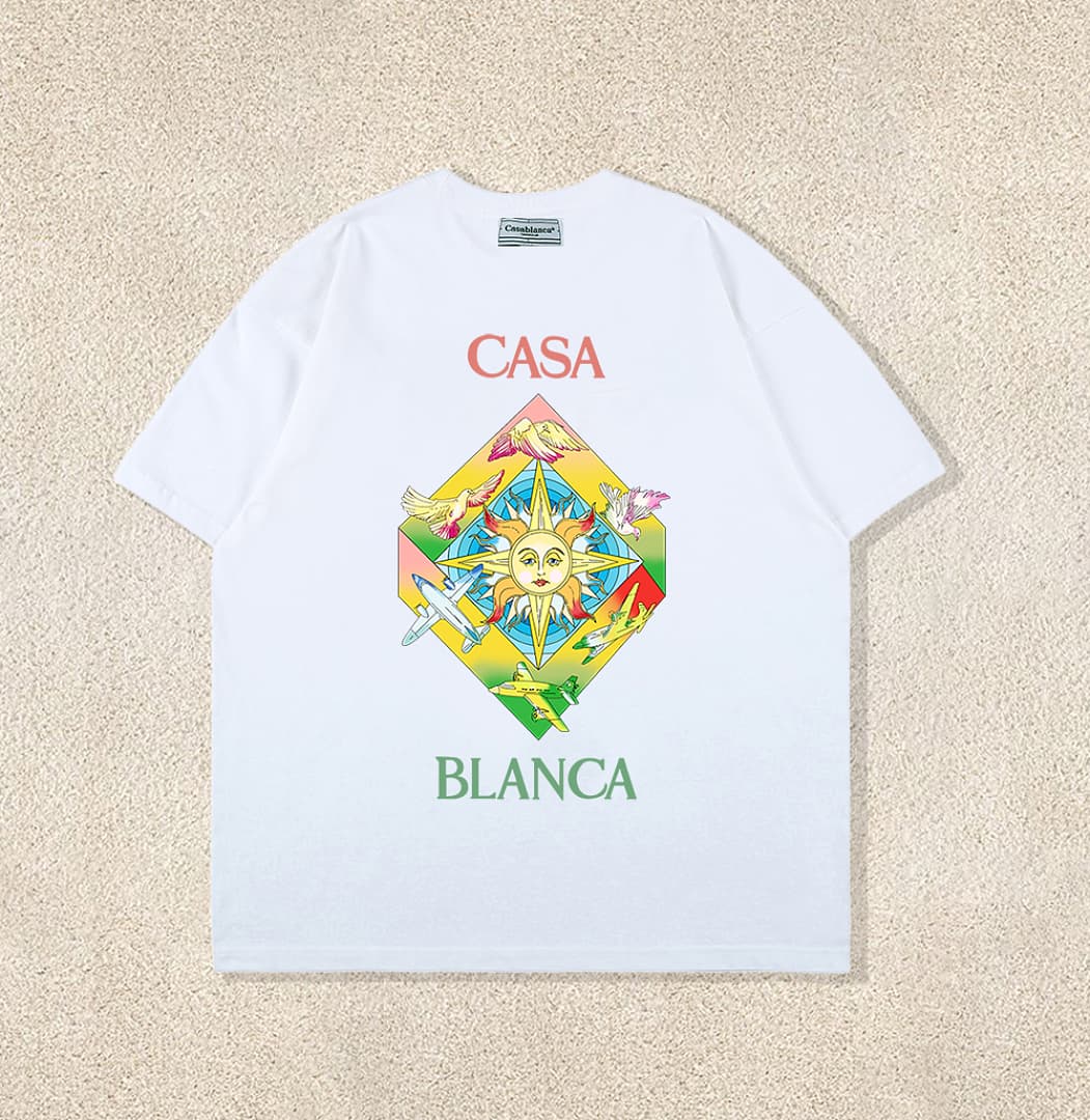 T-Shirt Casablanca Casa Blanca Sol - Branco foto 01