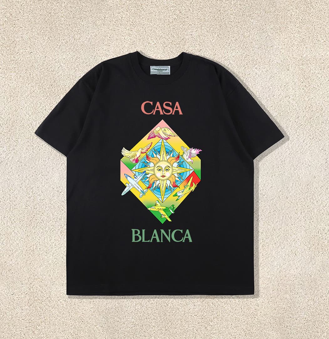 T-Shirt Casablanca Casa Blanca Sol - Branco foto 02