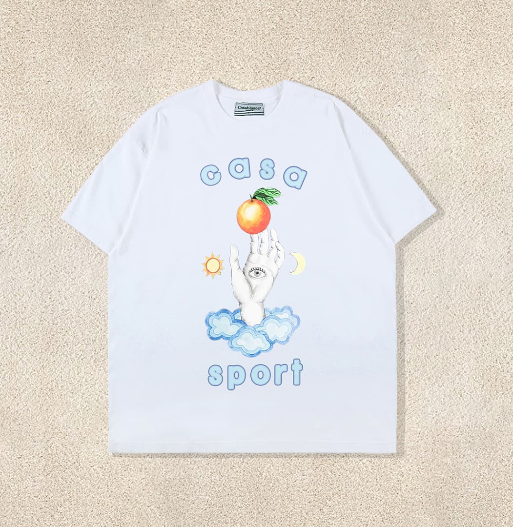 T-Shirt Casablanca Casa Sporá - Branco foto 01