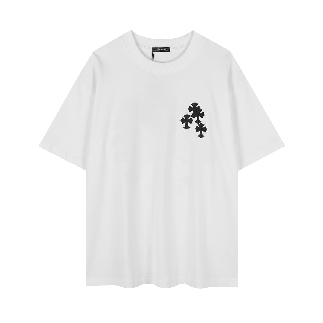 T-Shirt Chrome Hearts Cruz Circular Bordada foto 03