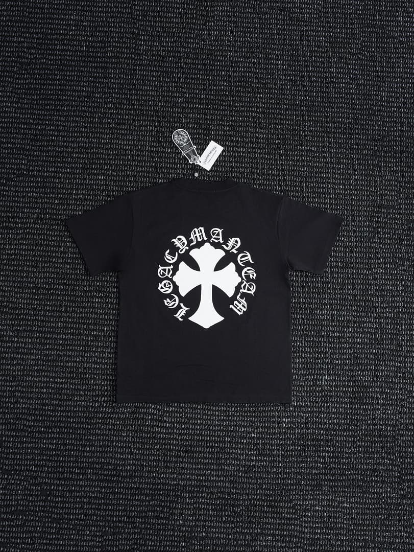 T-Shirt Chrome Hearts Cruz Circular Bordada foto 56