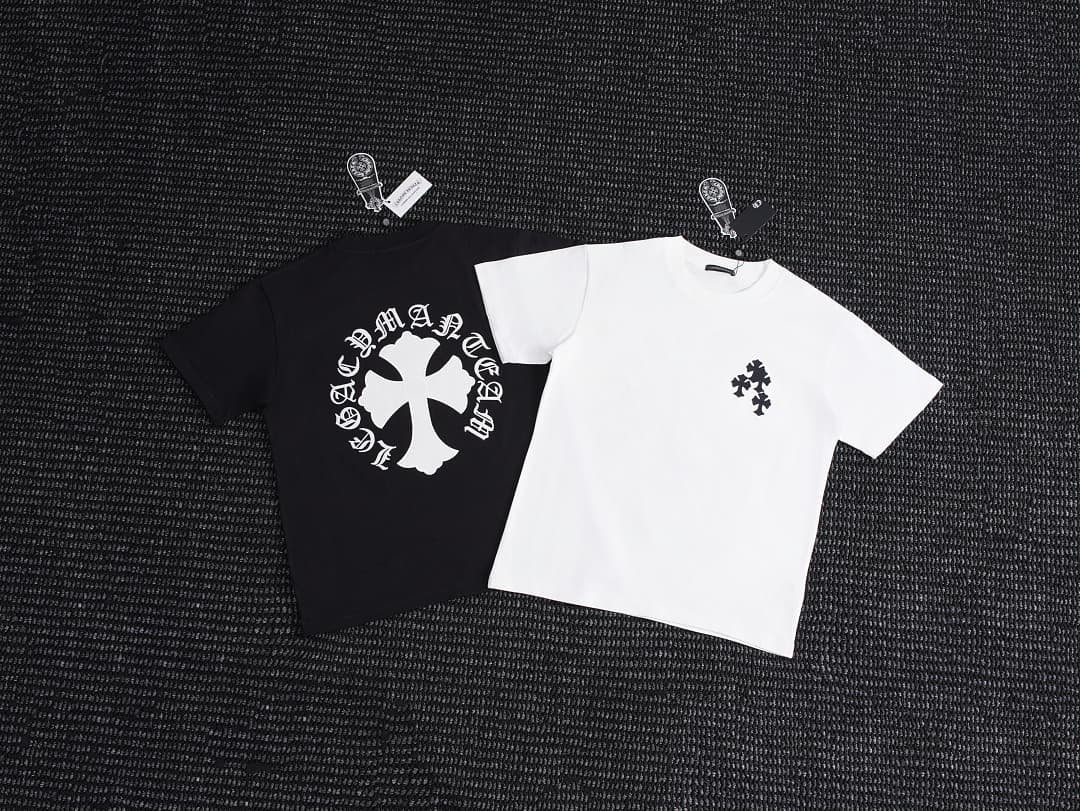 T-Shirt Chrome Hearts Cruz Circular Bordada foto 57