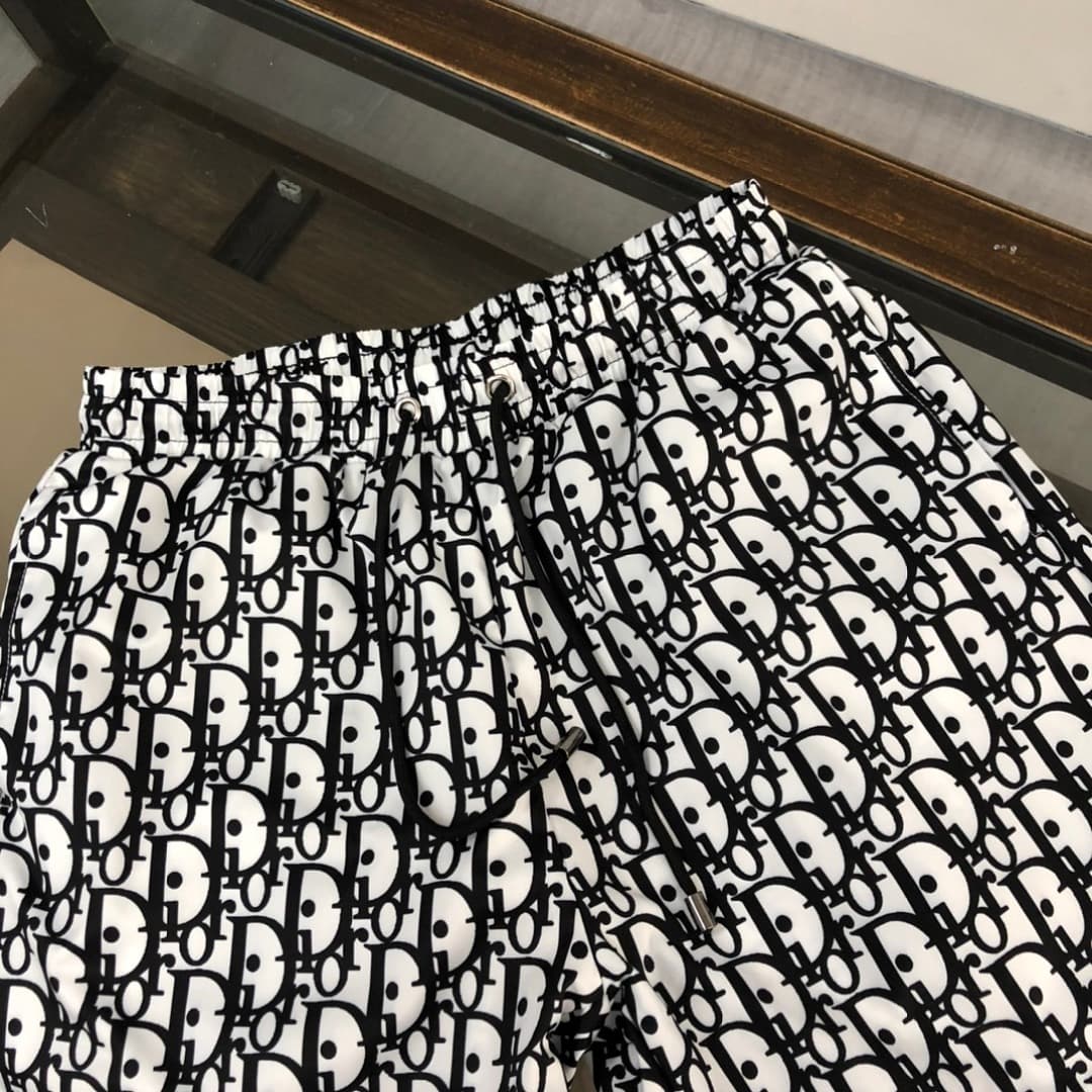 Calções de Praia Dior Monograma Preto-Branco foto 03