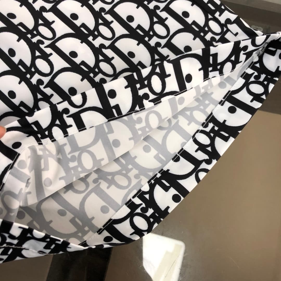 Calções de Praia Dior Monograma Preto-Branco foto 07