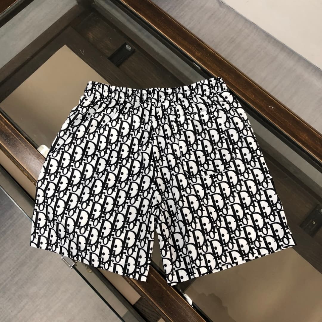 Calções de Praia Dior Monograma Preto-Branco foto 08