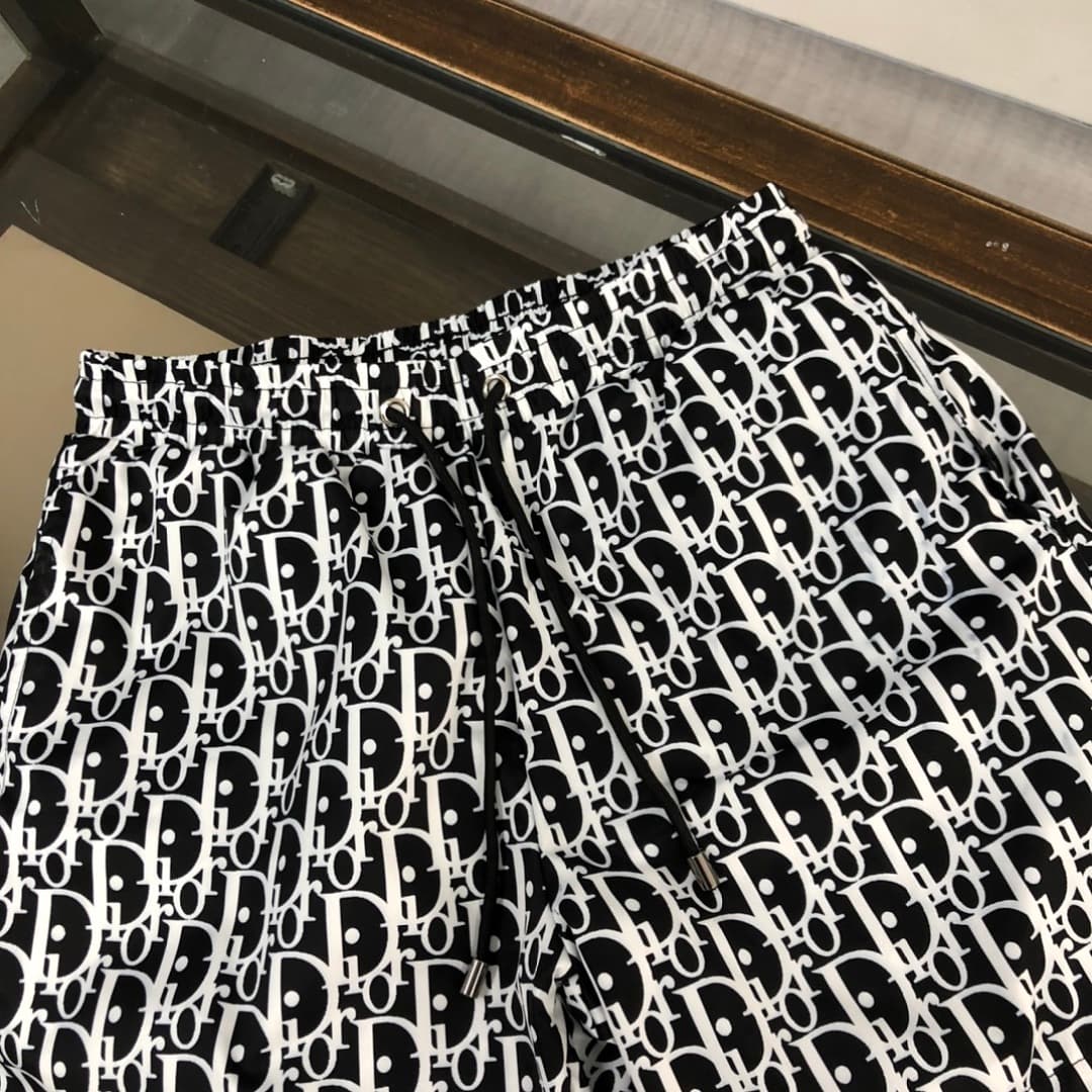 Calções de Praia Dior Monograma Preto-Branco foto 01