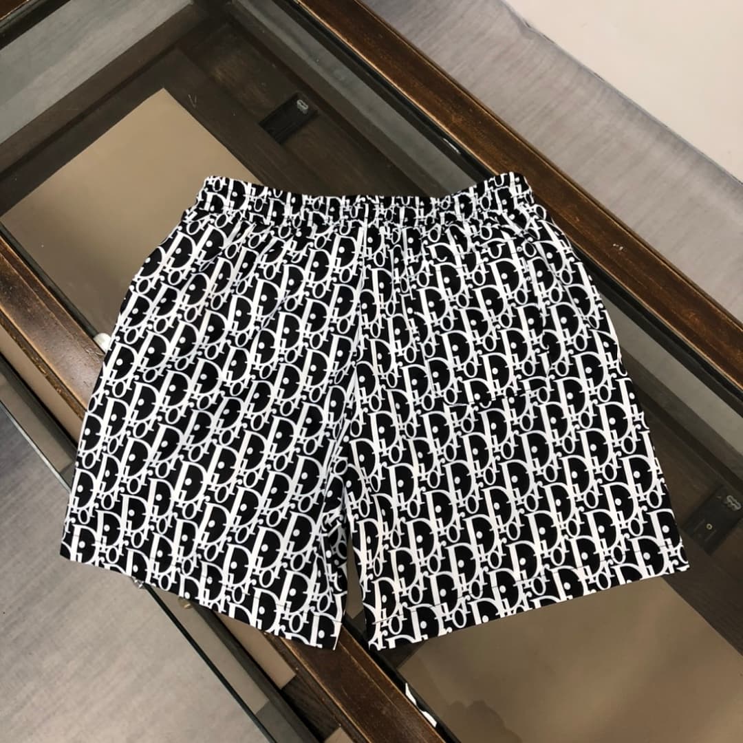 Calções de Praia Dior Monograma Preto-Branco foto 07