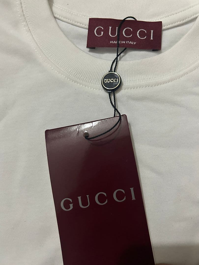 T-shirt Gucci Branco Made in Italy foto 01