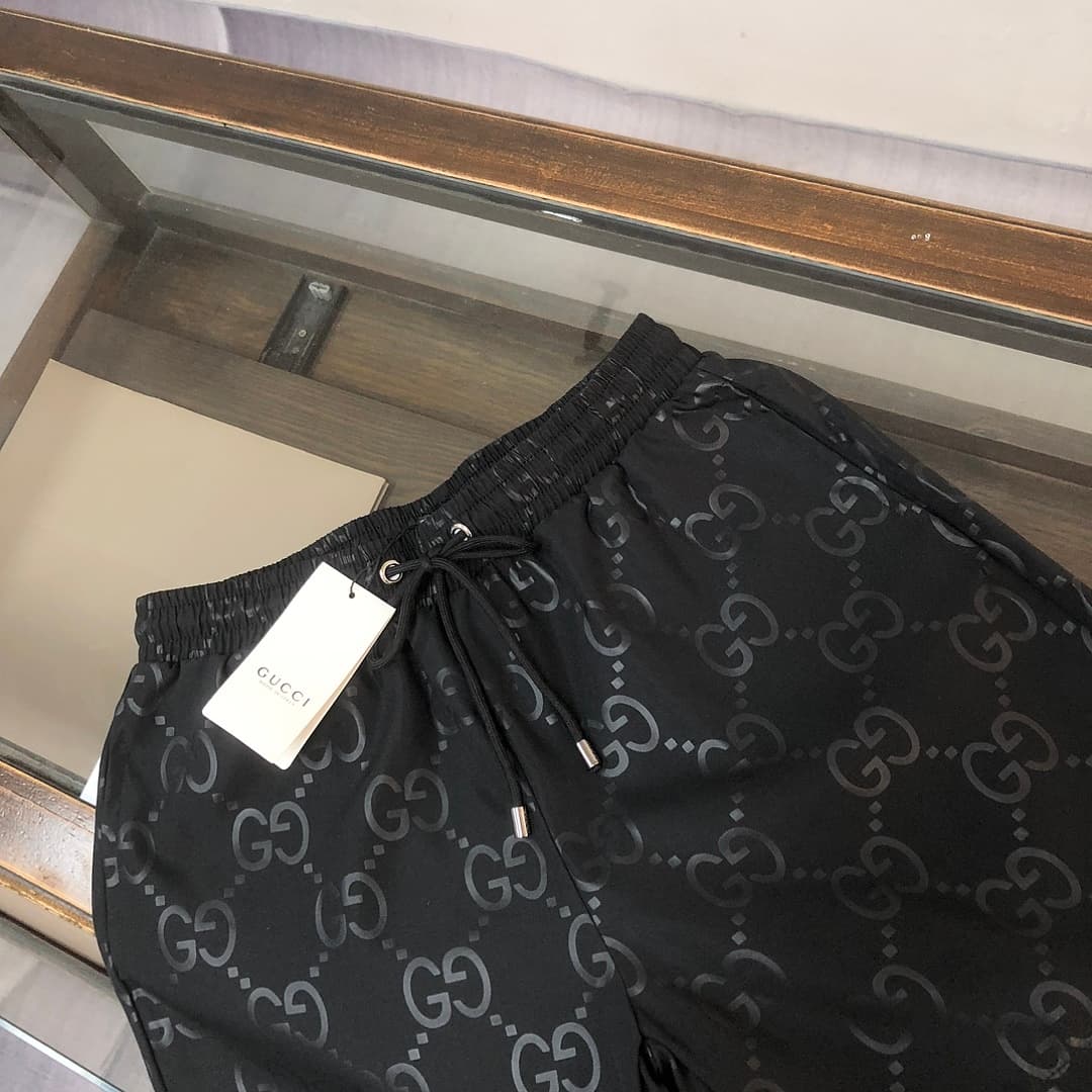 Calções Praia Gucci Monograma Preto com Detalhes foto 01