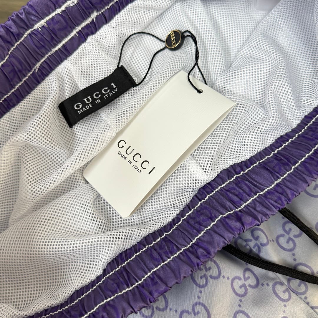 Calções de Praia Gucci Roxo Pastel foto 05