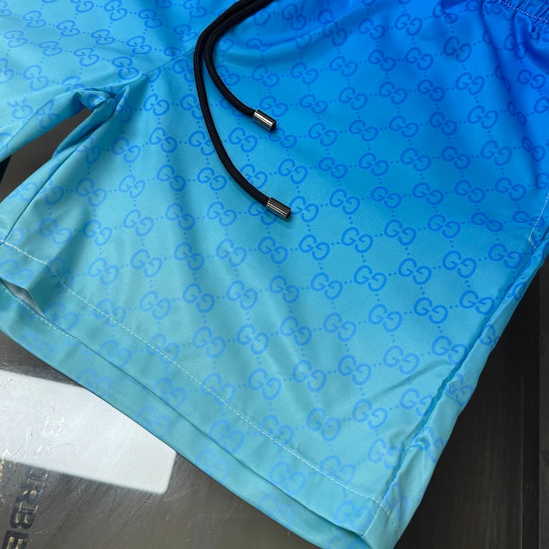 Calções de Praia Gucci Azul Celeste foto 02