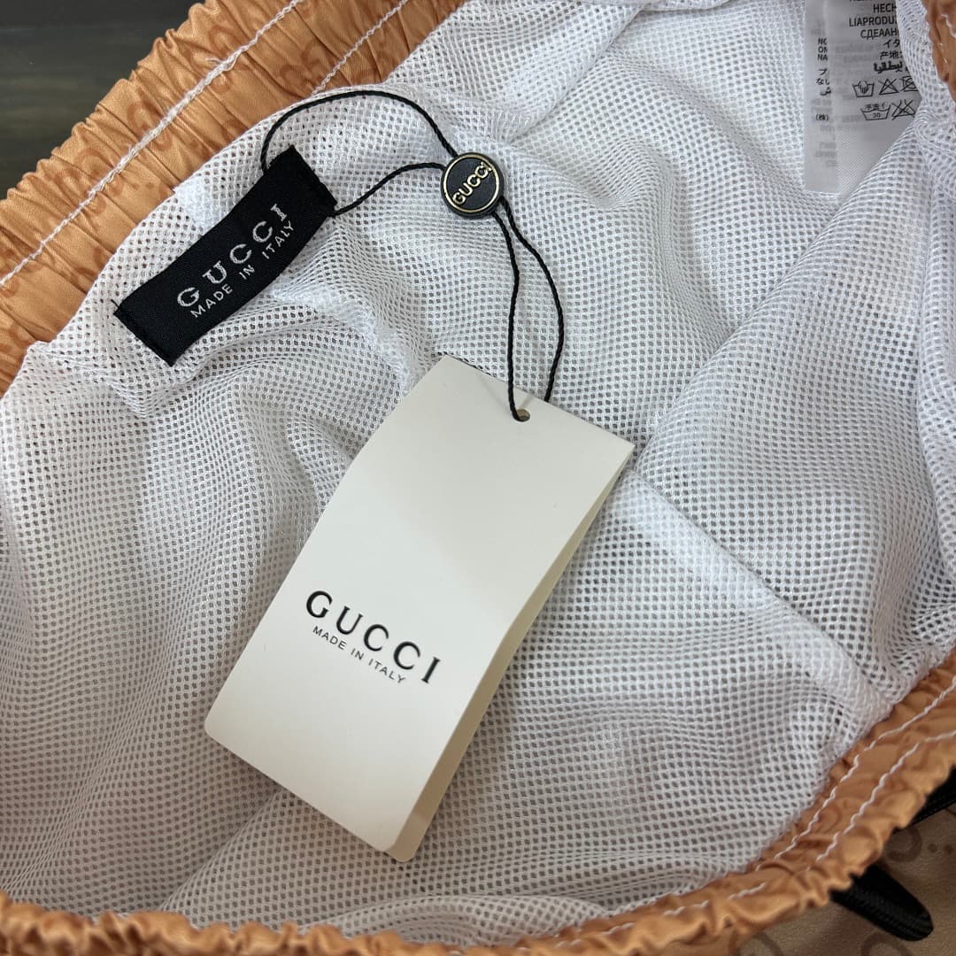 Calções de Praia Gucci Bege Claro foto 03