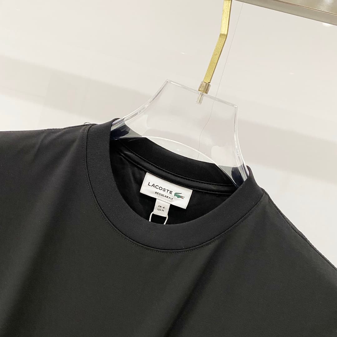 Lacoste T-shirt TT01 Crocodilo Preto foto 03