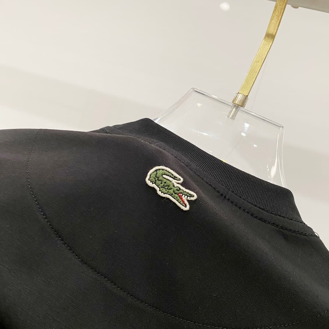 Lacoste T-shirt TT01 Crocodilo Preto foto 05