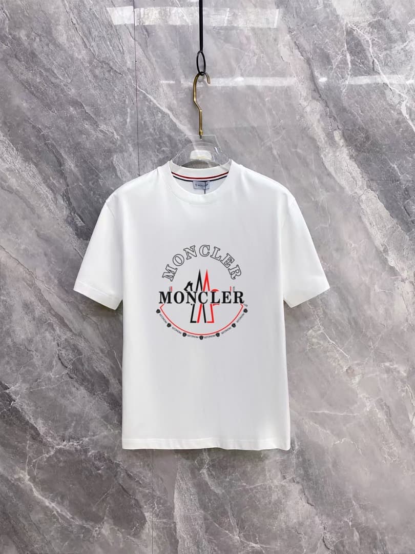 T-Shirt Moncler Logo Circular Textual foto 01