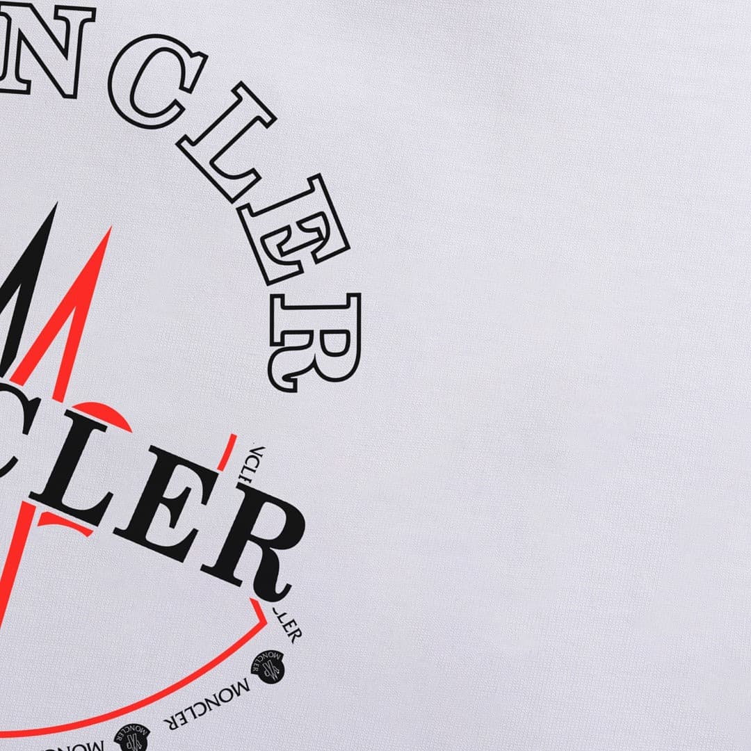 T-Shirt Moncler Logo Circular Textual foto 03