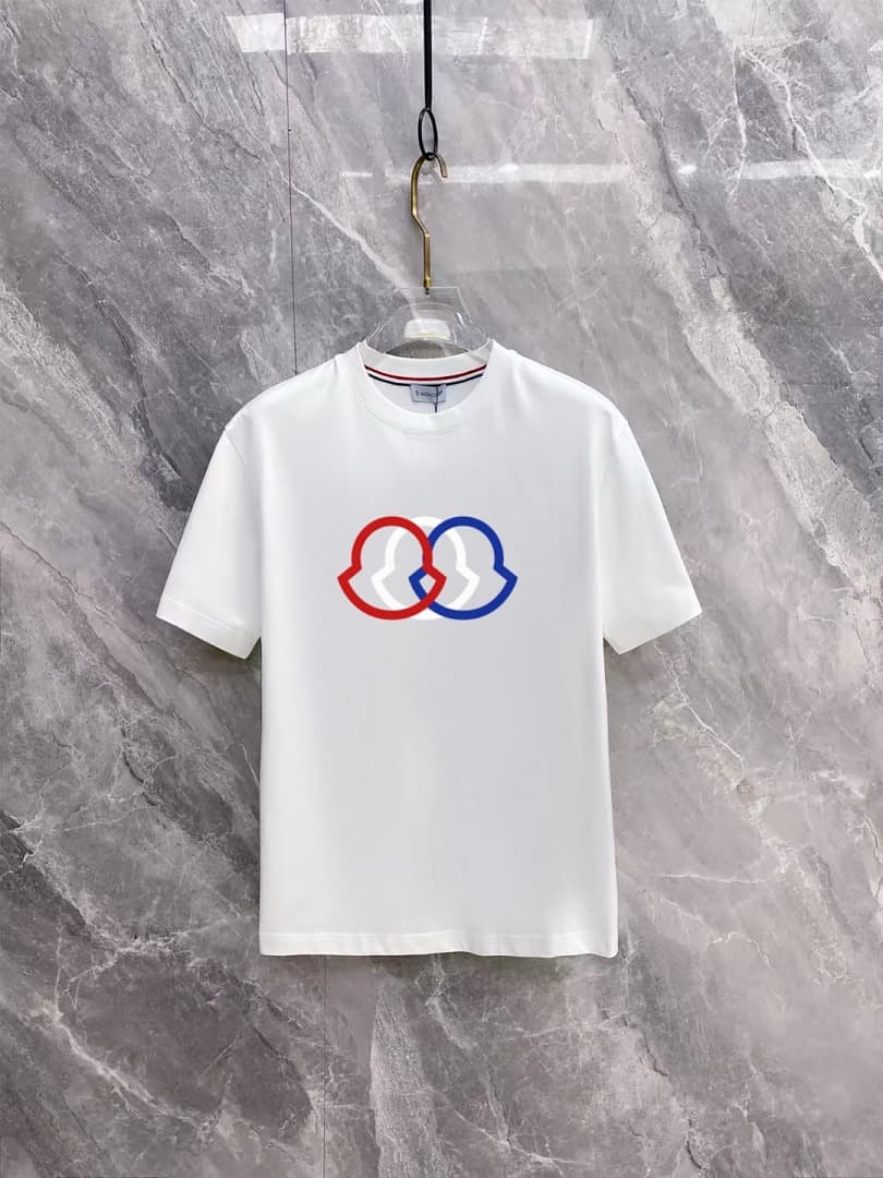 T-Shirt Moncler Branco Logo Duplo foto 01