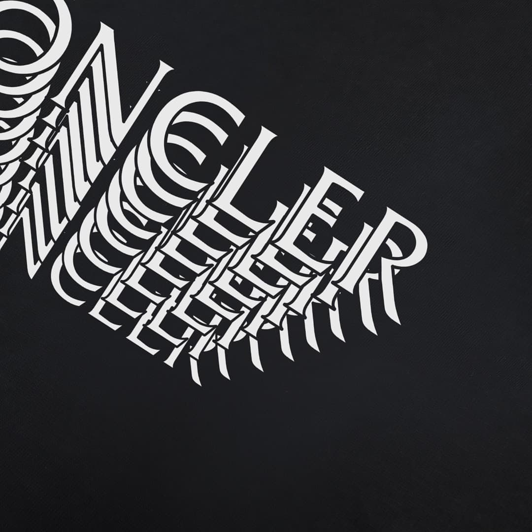 T-shirt Moncler com Logo Ondulado foto 03