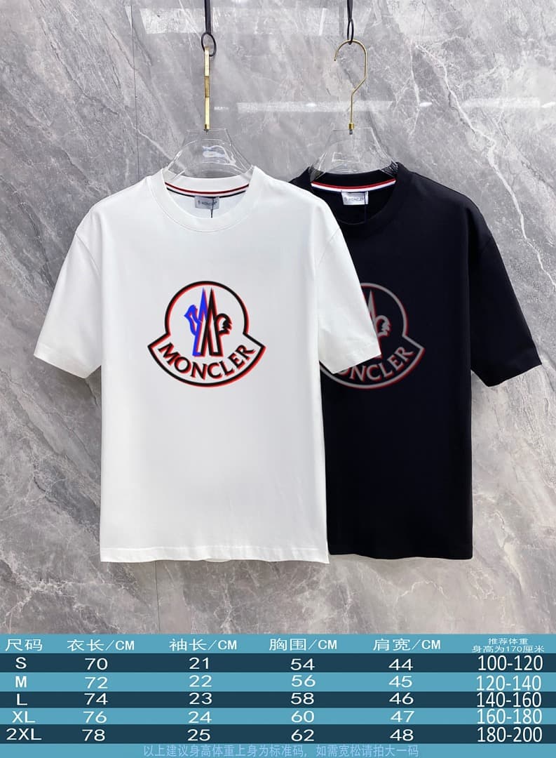 T-shirt Moncler Azul-Marinho com Logo Circular foto 10