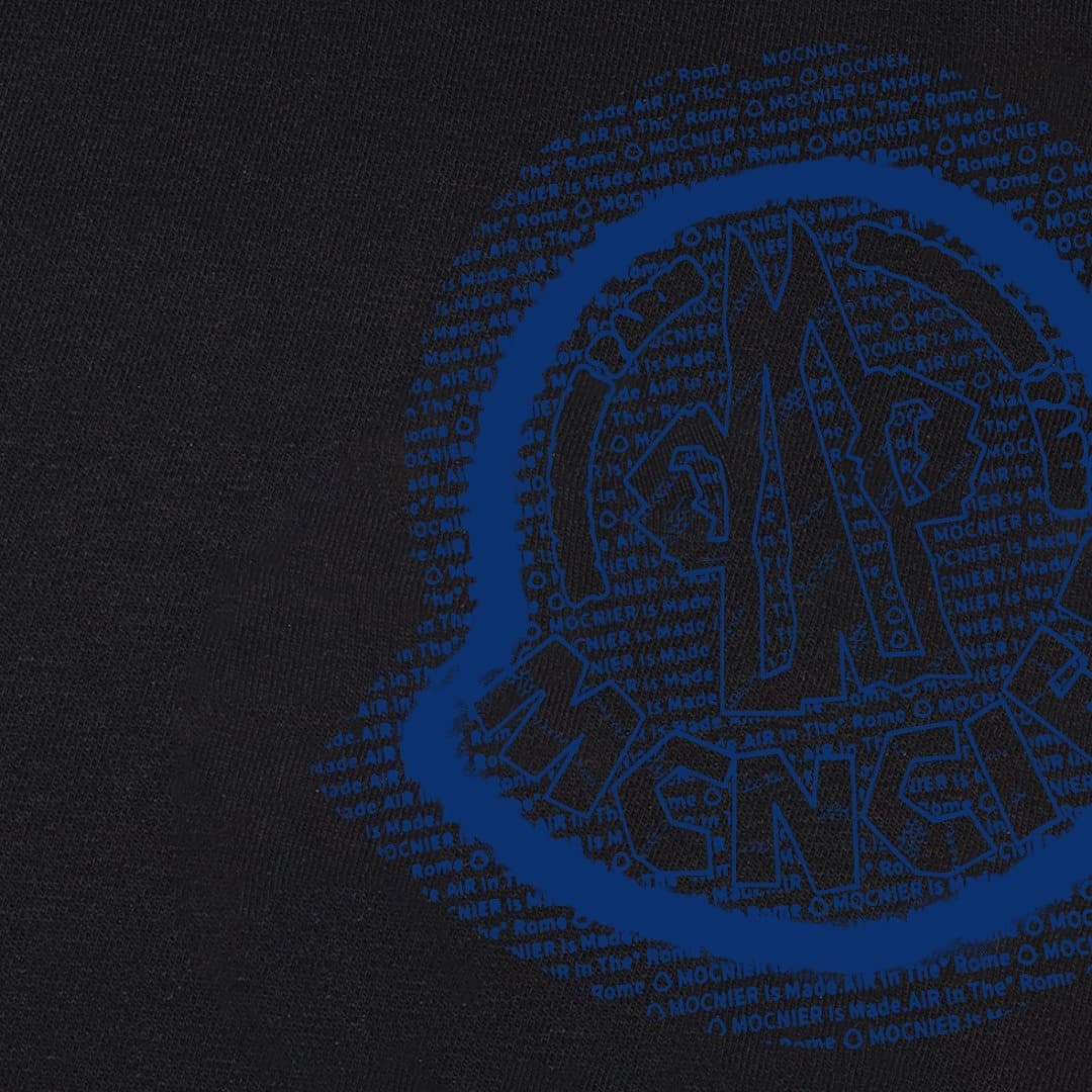 Moncler T-Shirt Logo Moncler Azul Marinho foto 04