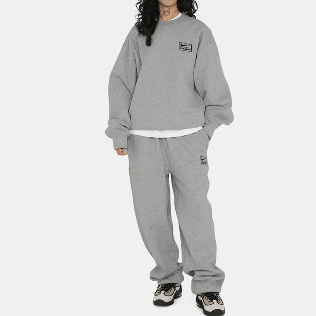 Calça Stussy x Nike 23SS Cinzento foto 03