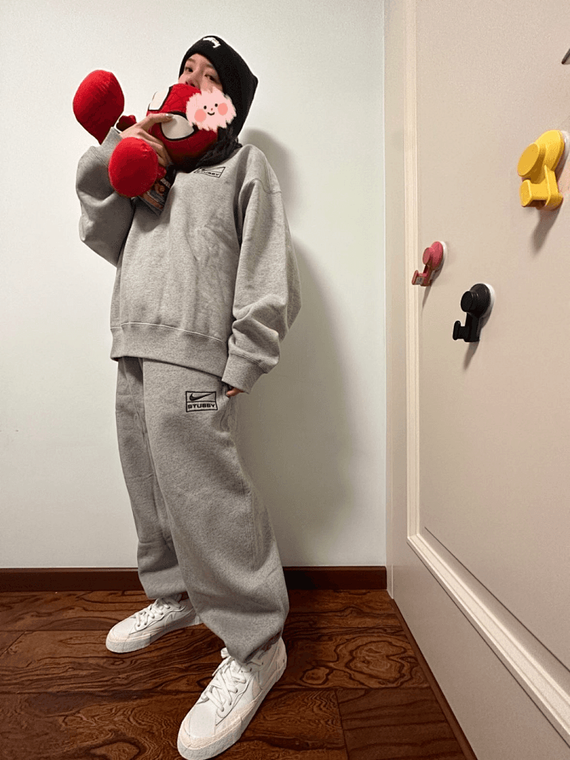 Calça Stussy x Nike 23SS Cinzento foto 07