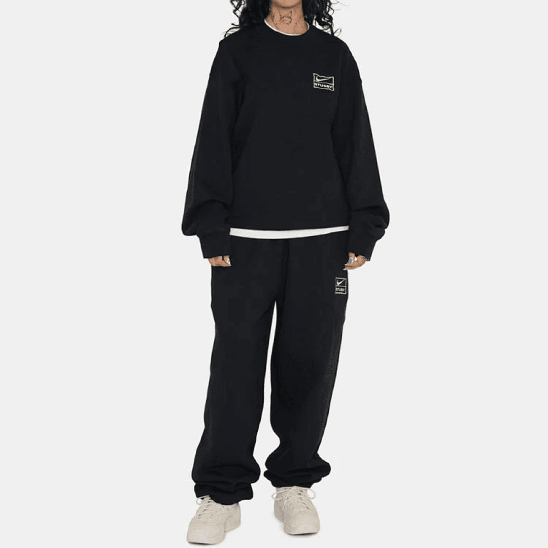 Calça Stussy x Nike 23SS Cinzento foto 14