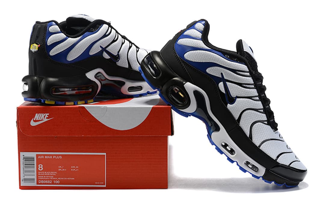 Nike Air Max TN — Preto Branco Azul foto 01