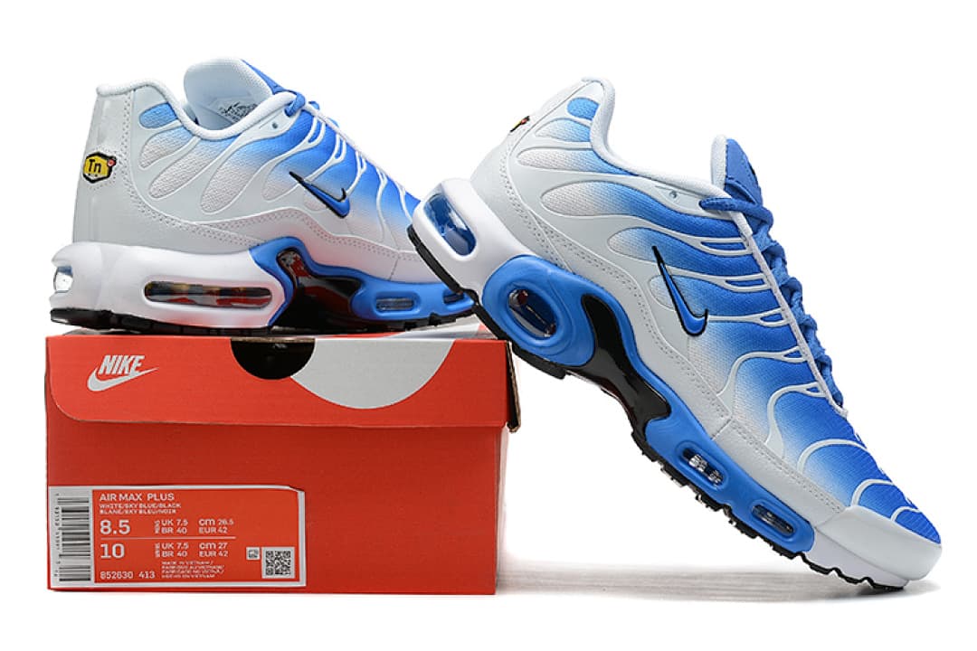 Nike Air Max TN — Branco Azul Preto foto 01