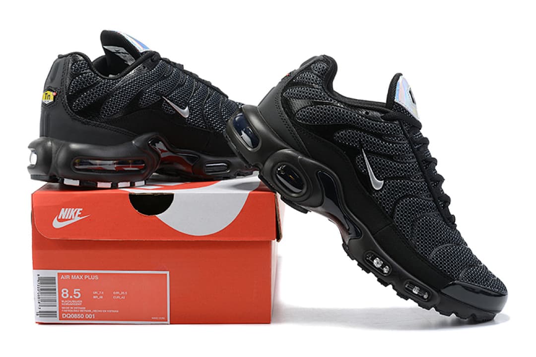 Nike Air Max TN — Preto Malha Branco Azul foto 01