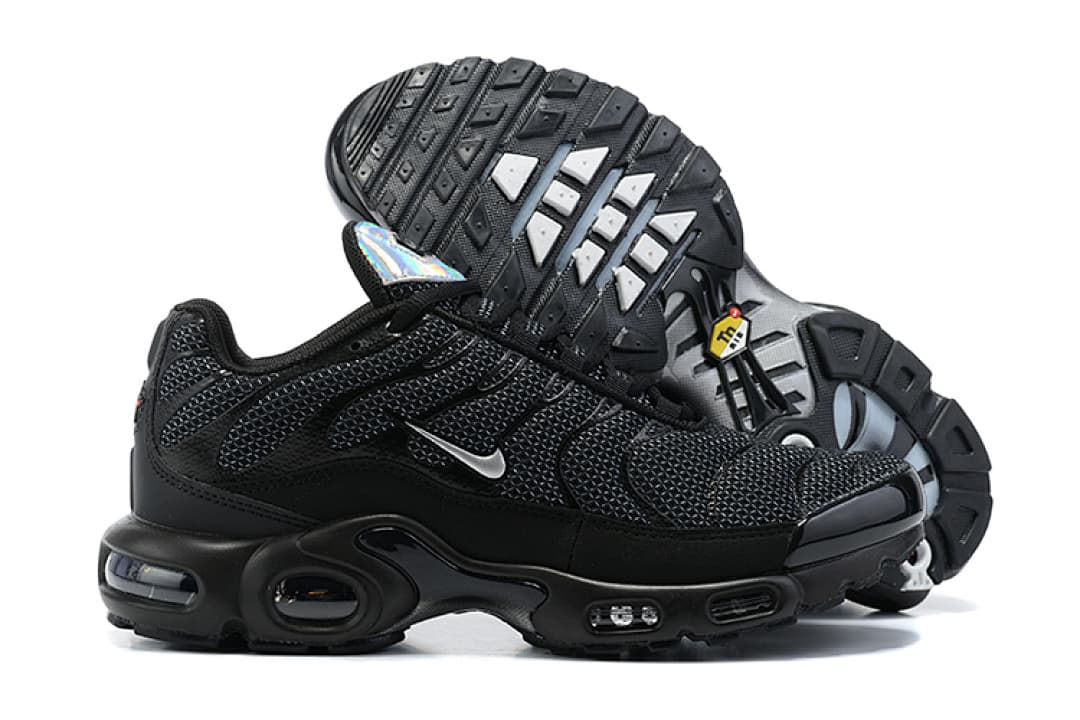 Nike Air Max TN — Preto Malha Branco Azul foto 02