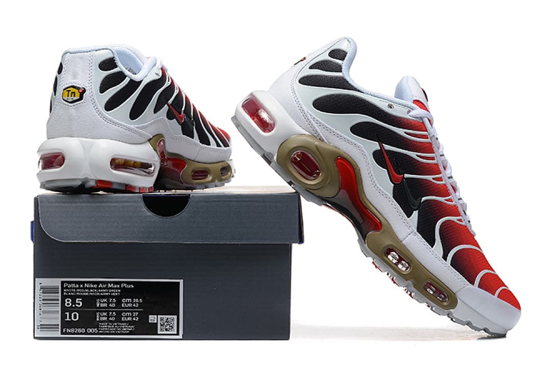 Nike Air Max TN — Branco Vermelho Ouro foto 01