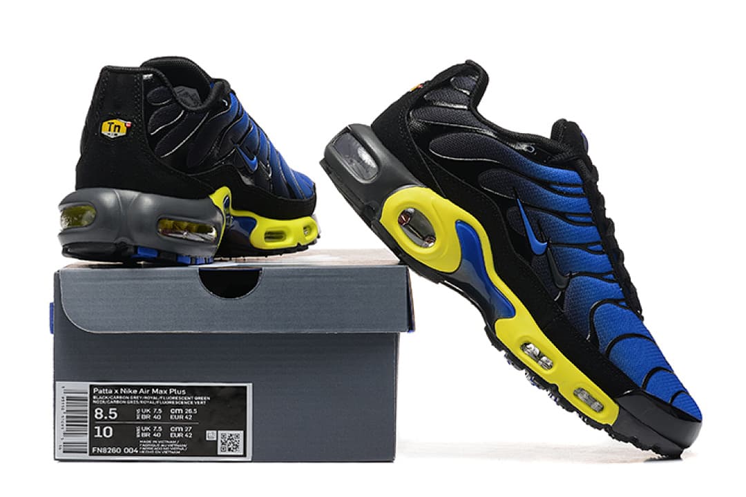Nike Air Max TN — Preto Azul Amarelo foto 01