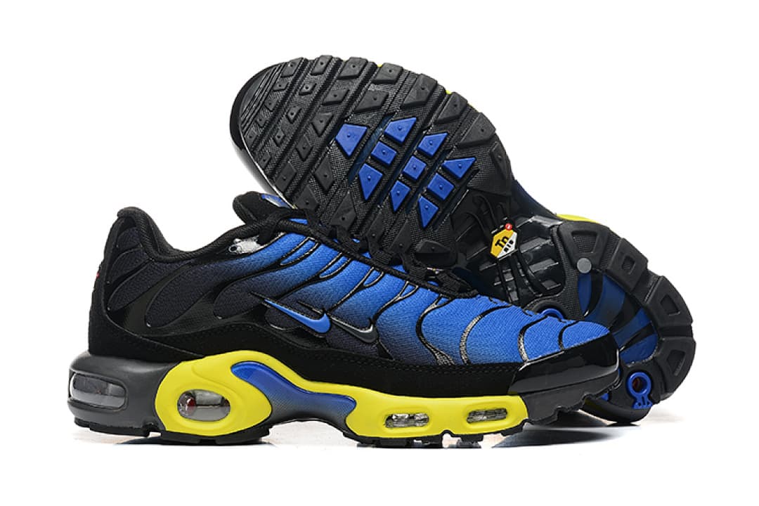 Nike Air Max TN — Preto Azul Amarelo foto 02
