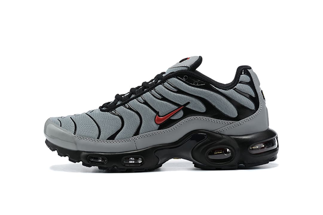 Nike Air Max Plus — Cinzento Preto Vermelho foto 02