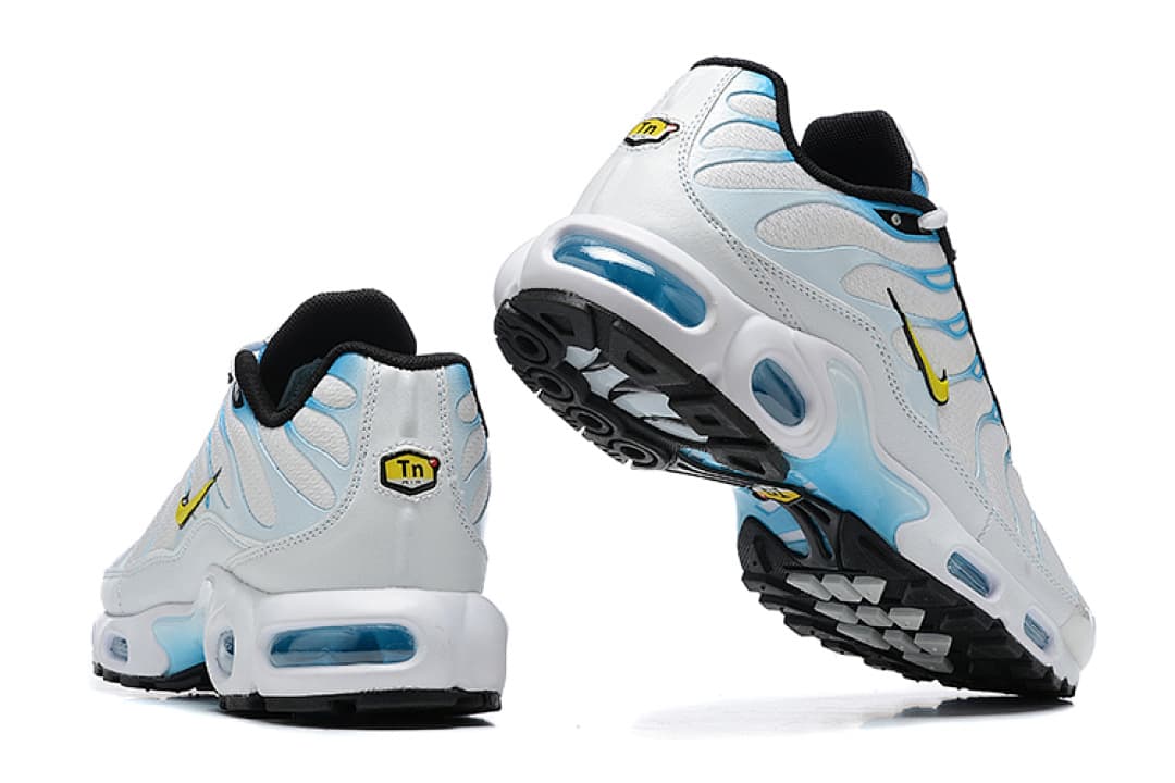 Nike Air Max Plus — Branco Azul Dourado foto 04